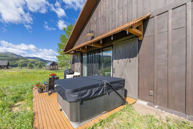 Enjoy the unbeatable hot tub right outside.