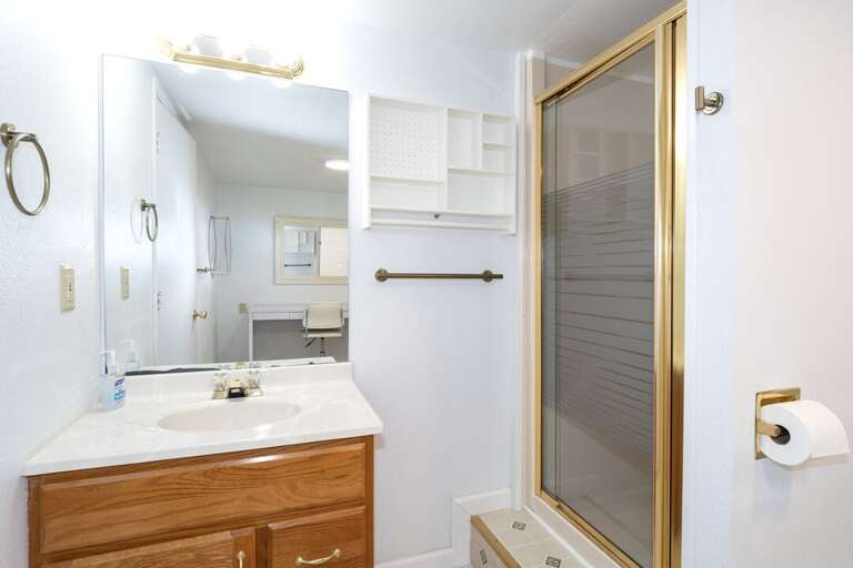 Stand up shower. | Lower Level