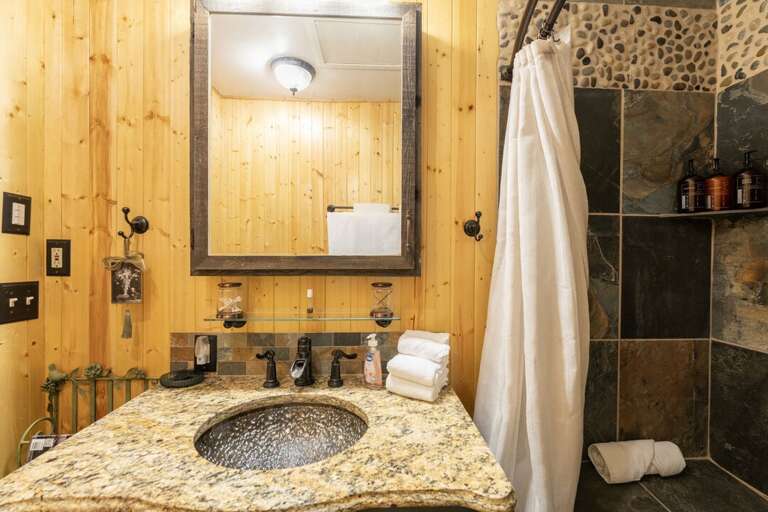 Single vanity. | Main Level