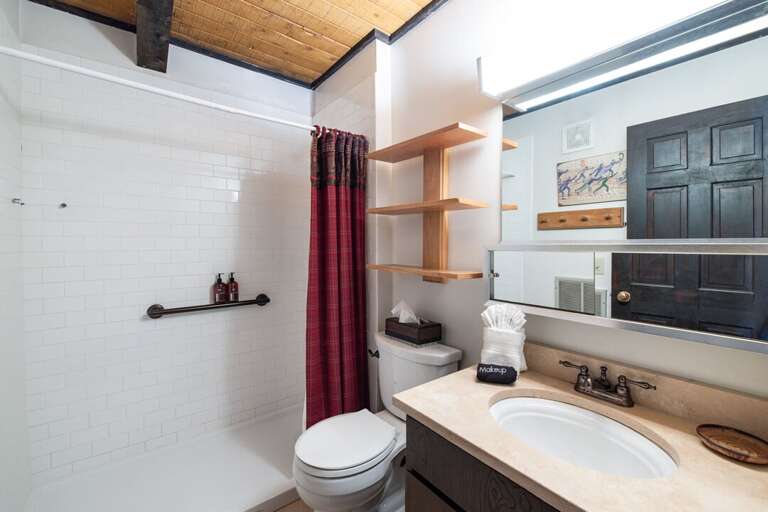 Walk-In Shower with single vanity | Main Level