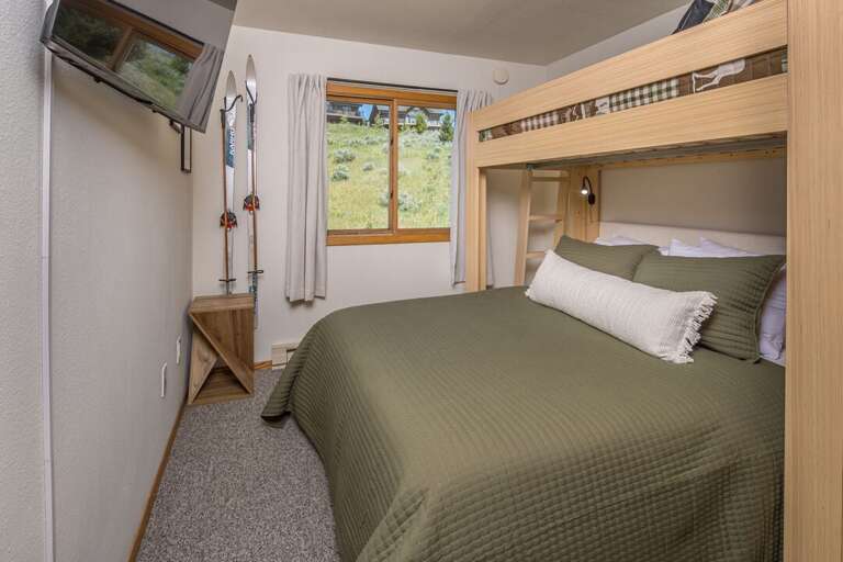 Secondary bedroom with Twin-Over-Queen bed | Upper Level