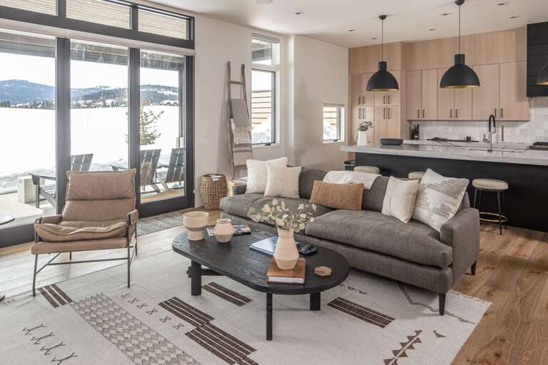 Plush neutral sofa I Main Level