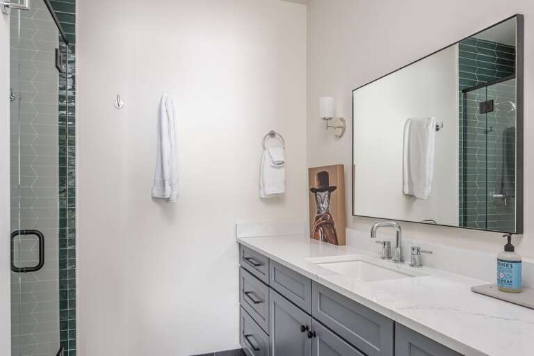 Sleek style Single Vanity Bathroom I Upper Level