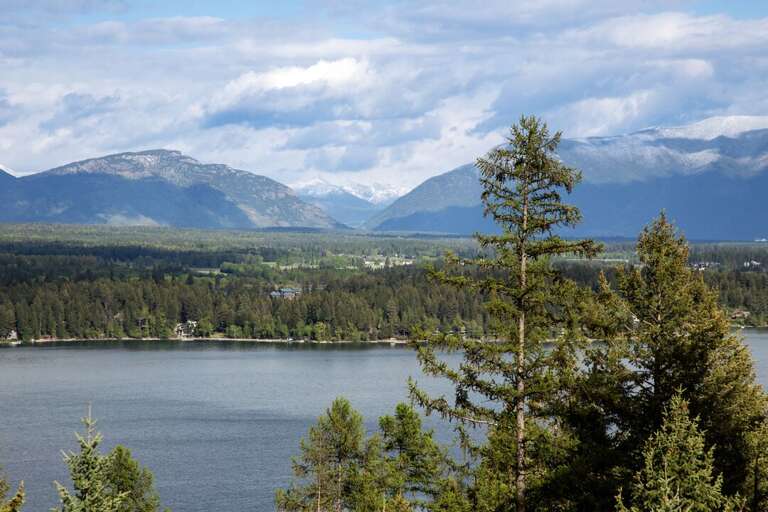 Great views of Whitefish Lake from deck | Exterior