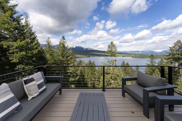 Large decked area off of main story of the home | Exterior