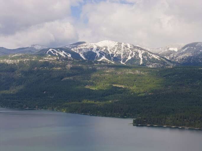 Views over Whitefish Lake of the ski mountain | Exterior