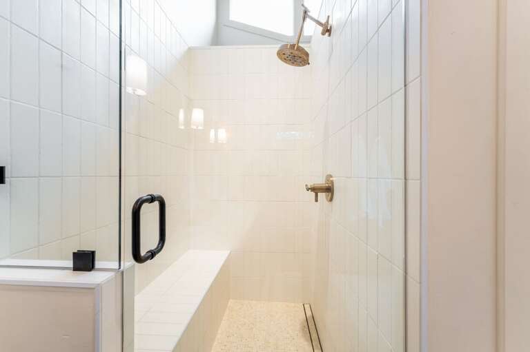 Walk-in shower in ensuite bathroom | Interior