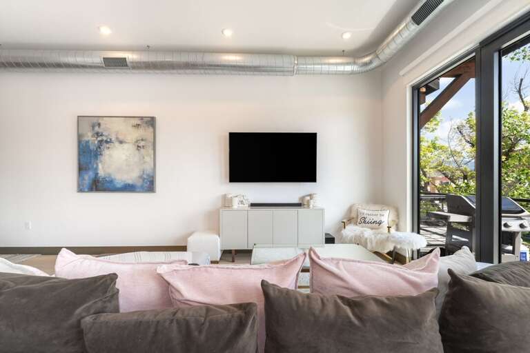 Living room space with smart TV | Interior