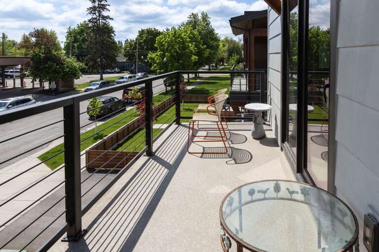 Warm and inviting outdoor patio area perfect for cocktails or morning coffee | Exterior