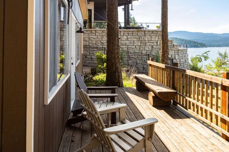 Two Adirondack chairs to sit back under the big sky of Montana I Lower Level