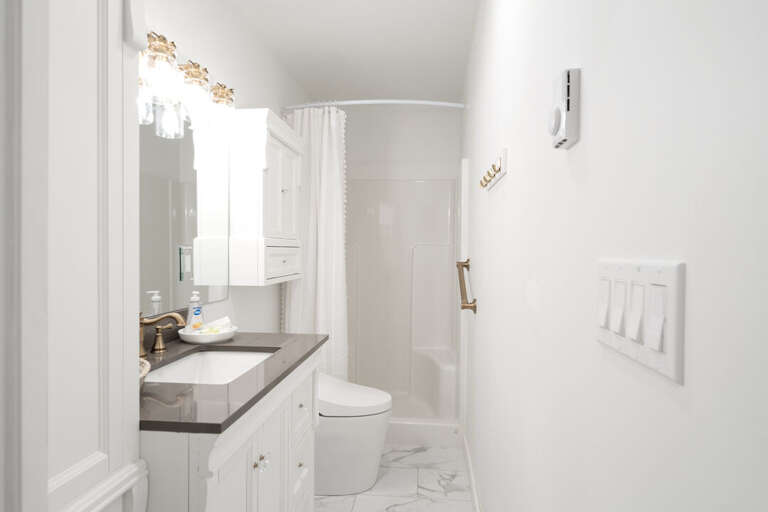 Full bathroom with stand up shower. | Main Level