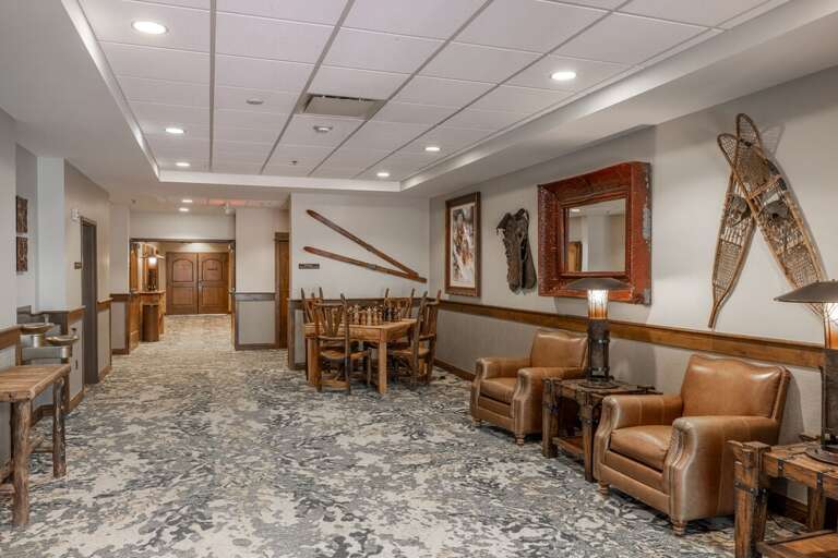 Lobby area just before the doors to the slopes | 2nd Floor