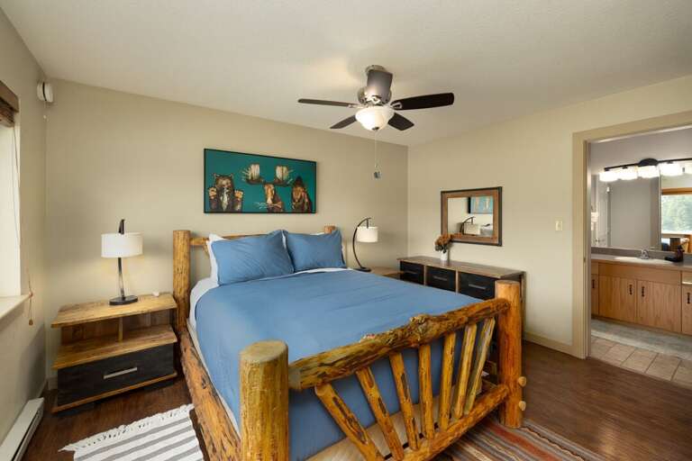 Convenient nightstands and ceiling fan | Main Level