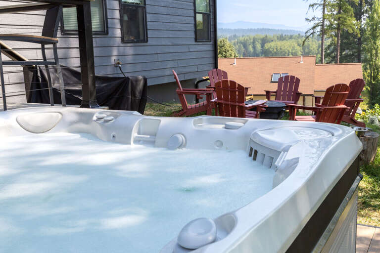 Enjoy your private saltwater hot tub!