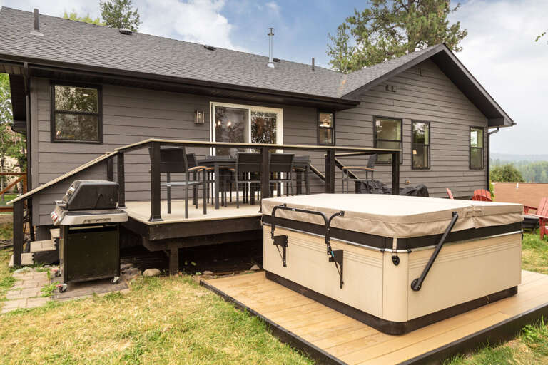 Grill going, hot tub waiting, outdoor living at its best I Exterior