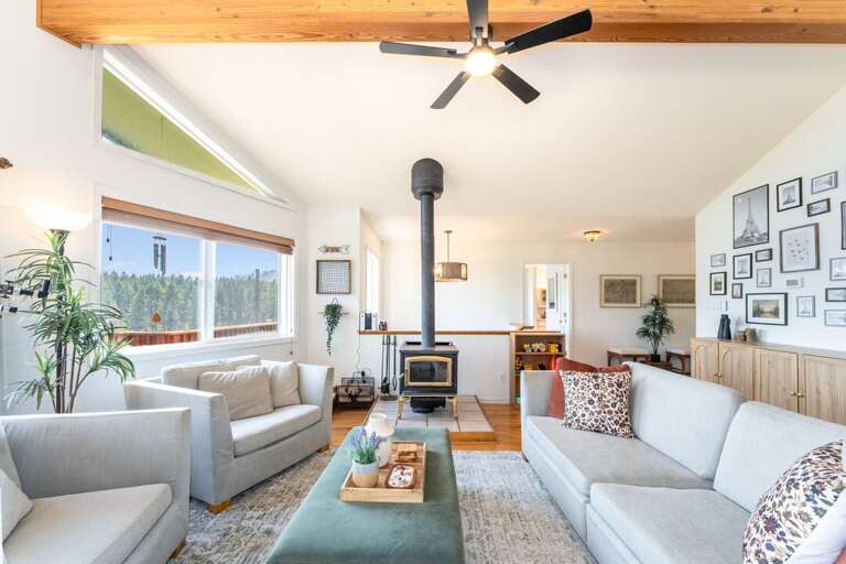 Wood burning fireplace. | Main Level
