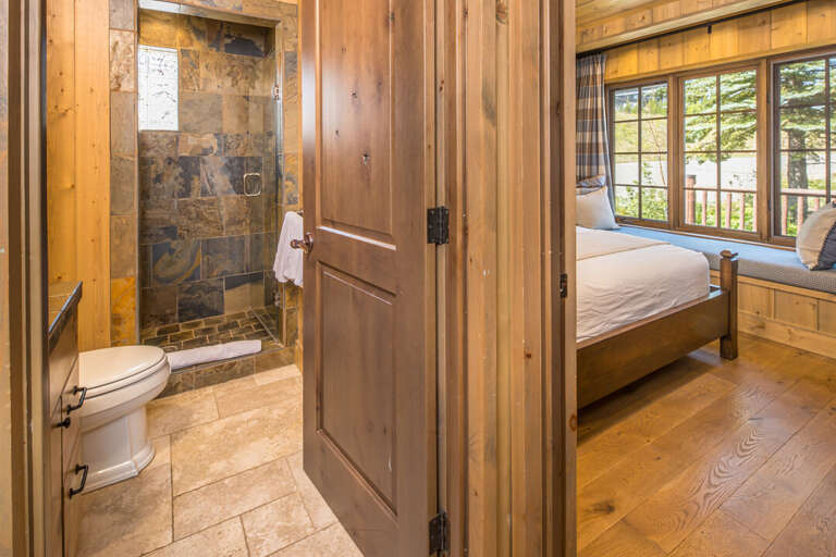 Tiled walk in shower | Main Level