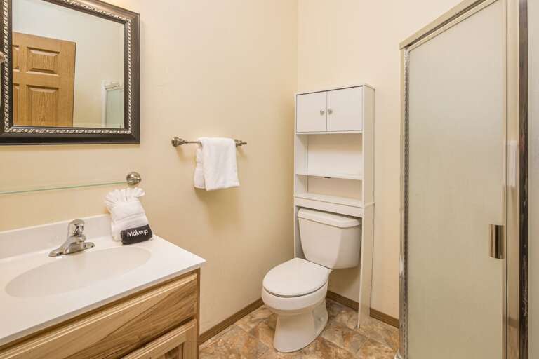 Glass stand up shower | Main Level