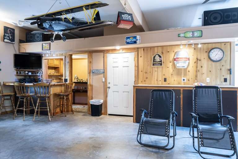 Garage bar to unwind. | First Level