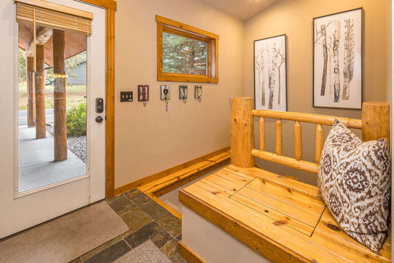 Beautiful entry way with seating to remove your boots | Main Level