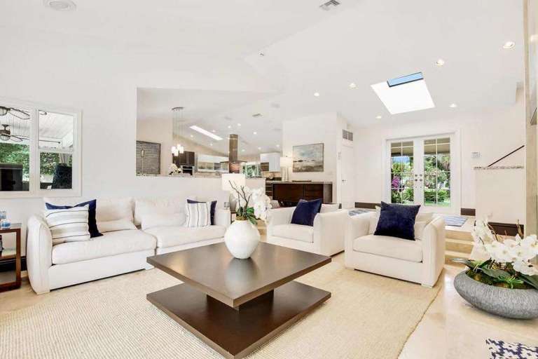 Bright Living Room With White Sofas And Wooden Coffee Table Bright Living Room With White Sofas And Wooden Coffee Table