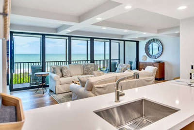 Sweeping views of the Gulf of Mexico in this second floor beautiful designed condo.