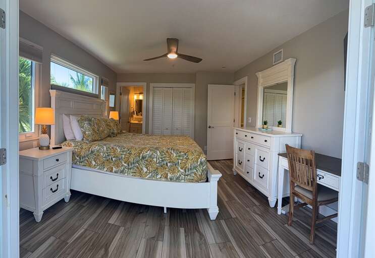 Master Bedroom has Desk and Smart TV