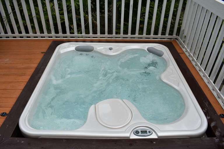 Private hot tub to enjoy after a full day of activities