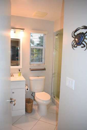 Master bathroom, newly remodeled