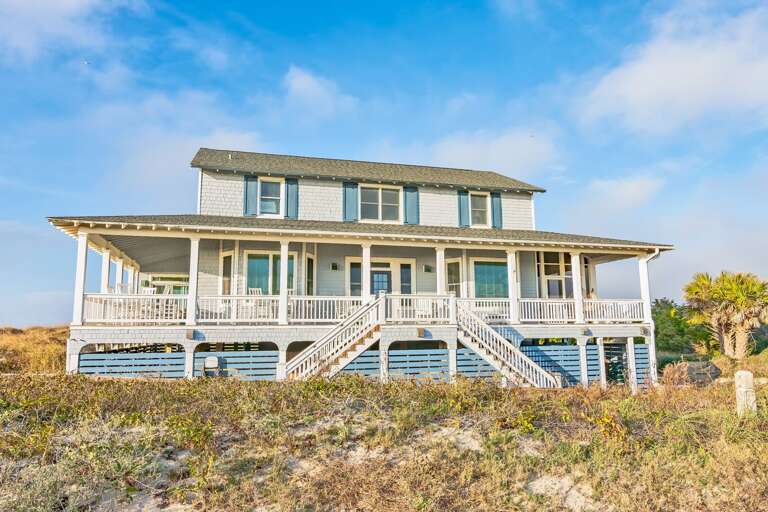 Seaside Structure Standing On Stilts, Spacious Verandas Viewing Vast Vistas