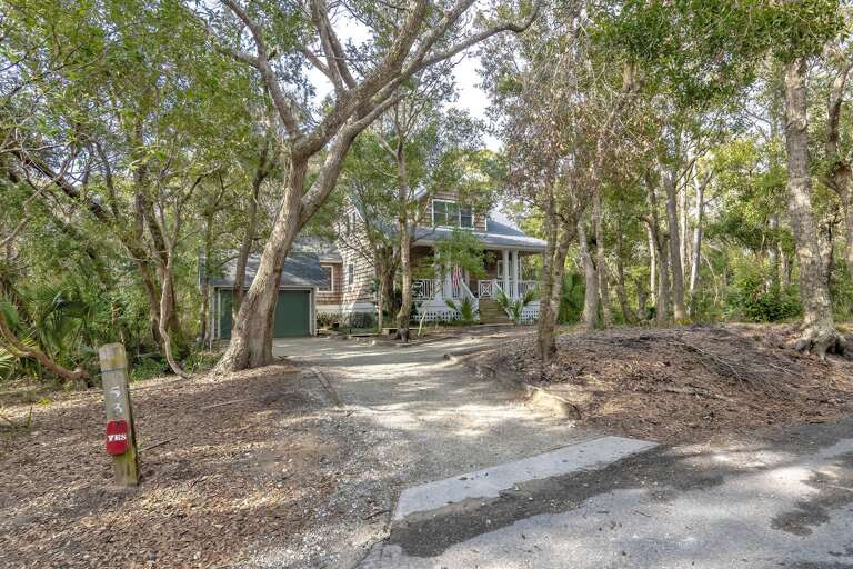 House Hidden By Trees With Winding Driveway