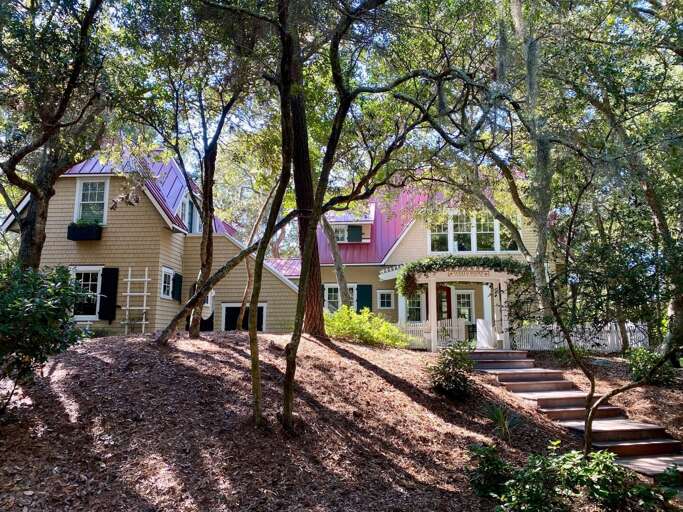 Colorful Vacation Rental Nestled Among Lush Leaves