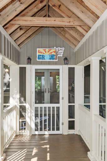 Bright Balcony, Beamed Ceiling, Boardwalk Base