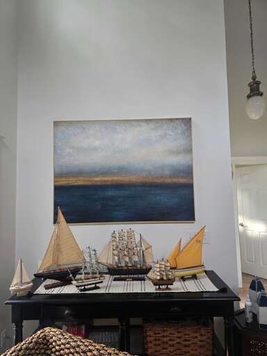 Game storage table in living room