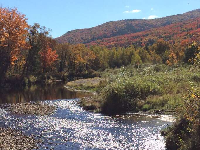 Another view of the river, looking towards the ski area from the shore