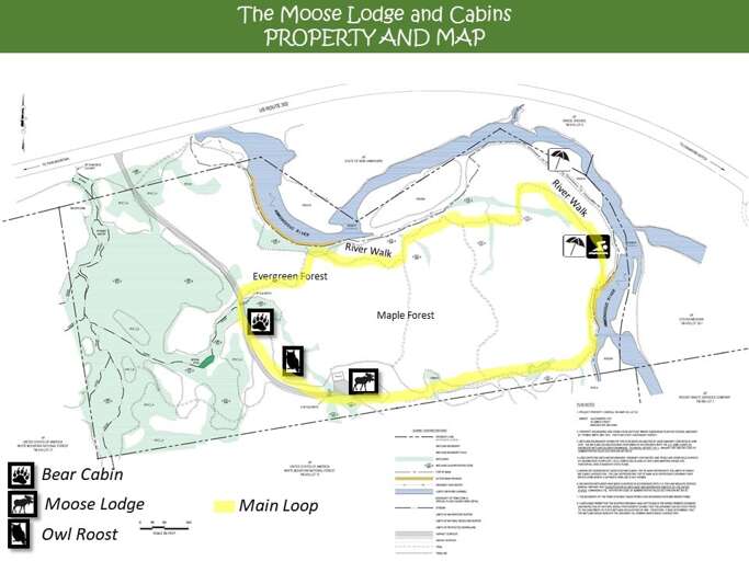 Overview of the trail system around the property Overview of the trail system around the property