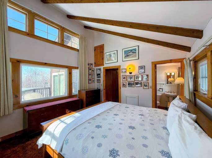Bedroom #1: Located on the main level and features a King bed and ensuite full bath. Sleeps 2.