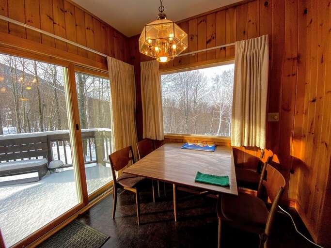 Inviting view of the 4 seater dining room.