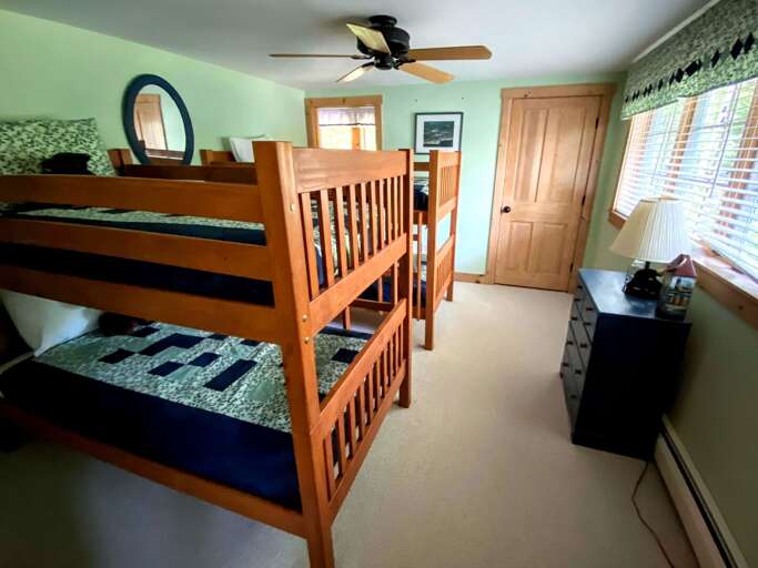 Second guest bedroom is located on the second floor and features 2 Twin bunk beds. Sleeps 4. Second guest bedroom is located on the second floor and features 2 Twin bunk beds. Sleeps 4.