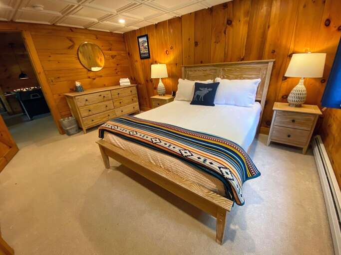 Bedroom 4 on lower level with Queen bed