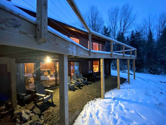 Covered space to relax enjoying the view.