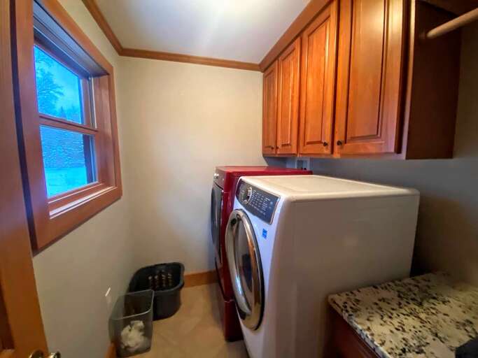 Washer and Dryer on main level
