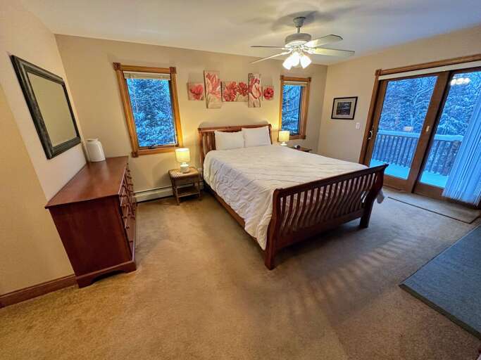 Bedroom 1 with Queen Bed and private ensuite bath, 2nd level