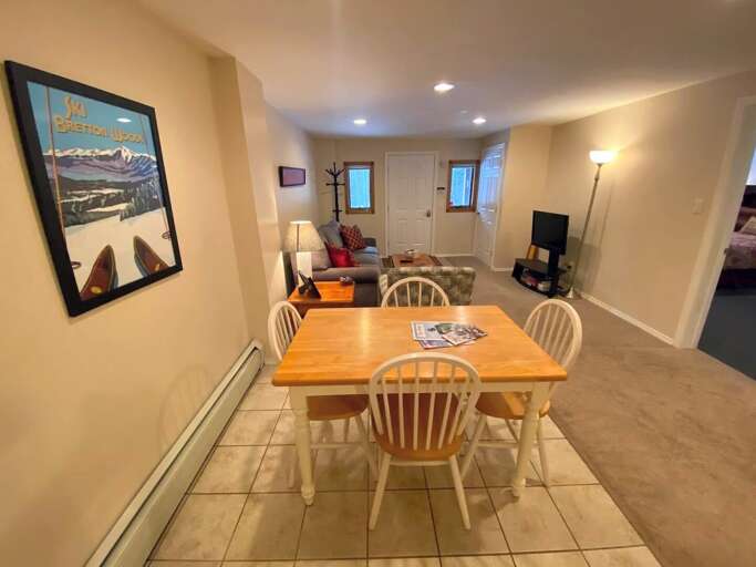 Lower level apartment dining area