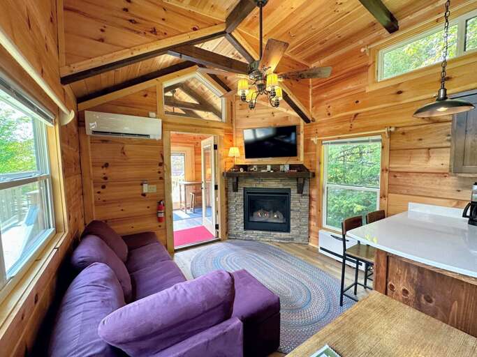 Our tiny homes have a limited environmental impact using logs from US Forest Service Sustainable