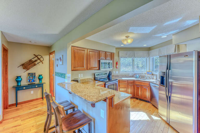 Dining area and kitchen