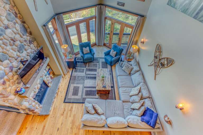 Living room from upper level