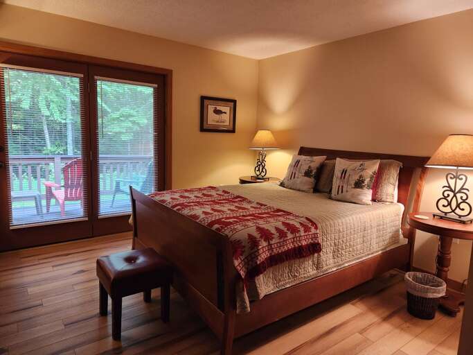 Guest Room #1: Located on the main level and features a queen bed and large closet. Sleeps 2.