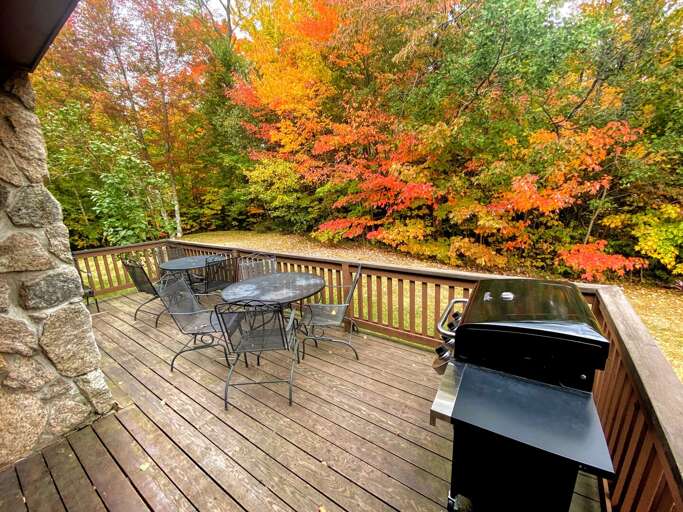 Outdoor Space: Step off the large deck, with a grill and outdoor dining, onto the the private