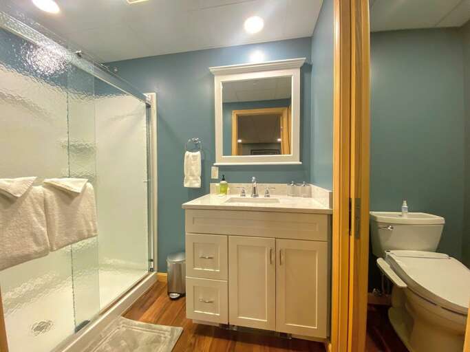 Bathroom #3: Full bath located on the lower level.